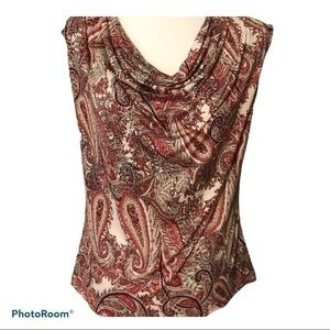 2 for $15 Paisley Print Top Size M